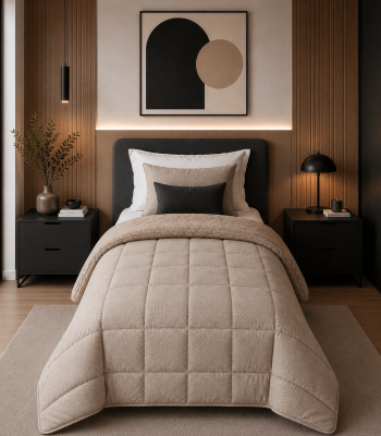 Κουβερτοπάπλωμα Μονό 1,60Χ2,20 Beige