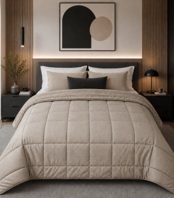 Κουβερτοπάπλωμα Υπέρδιπλο 2,20Χ2,40 Beige