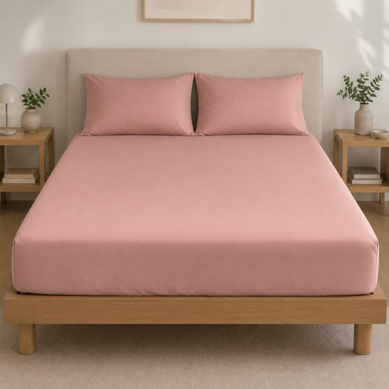 Σεντόνι Με Λάστιχο Πεννιέ Dusty Rose (1.20x2.00+0.40)