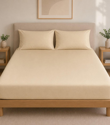 Σεντόνι Με Λάστιχο Πεννιέ Beige (1.80x2.00+0.40)