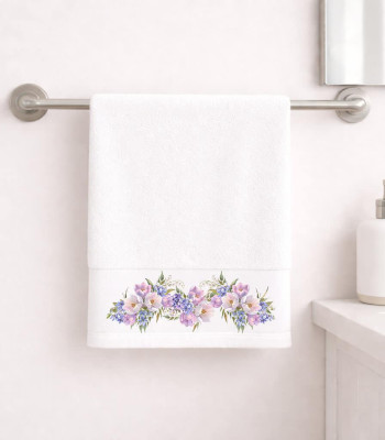 Πετσέτα Προσώπου 50×90 Violet White