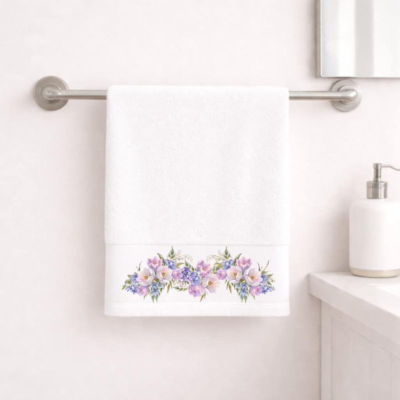Πετσέτα Προσώπου 50×90 Violet White