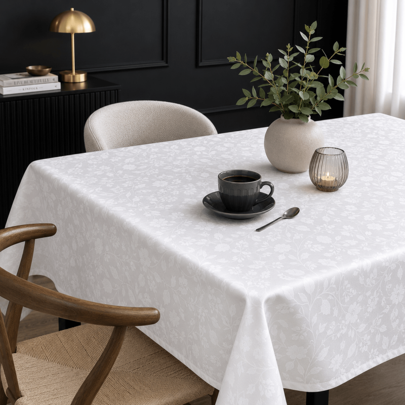 Τραπεζομάντηλο Σετ 7τεμ (140Χ180+6Πετσέτες) White Τραπεζομάντηλο Σετ 7τεμ (140Χ180+6Πετσέτες) White