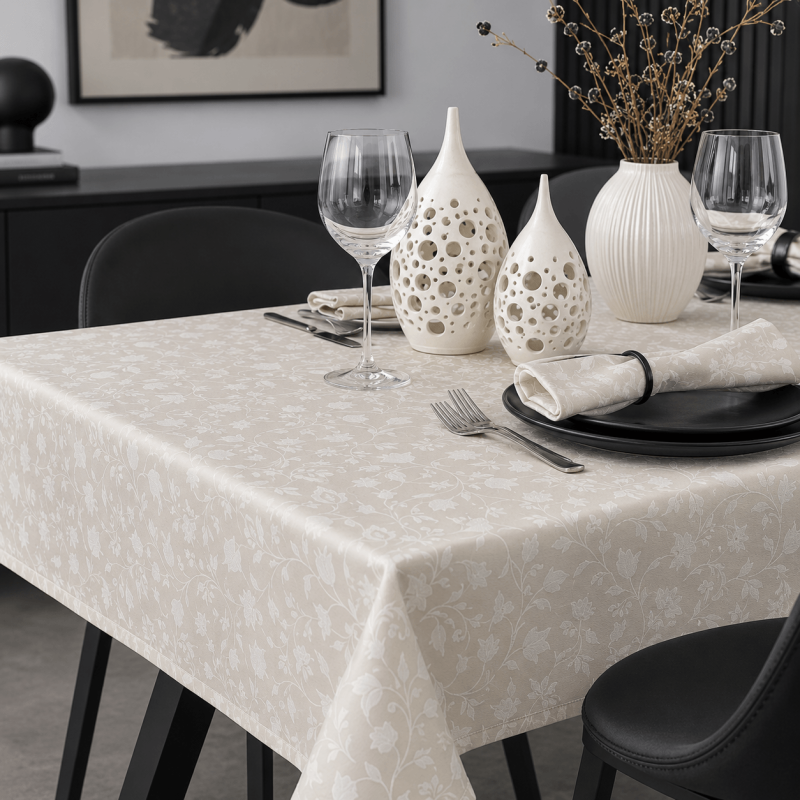 Τραπεζομάντηλο Σετ 13τεμ (140Χ280+12Πετσέτες) Beige Τραπεζομάντηλο Σετ 13τεμ (140Χ280+12Πετσέτες) Beige