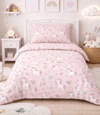 Παιδικά Σετ Σεντόνια Μονά Fairy Unicorn Παιδικά Σετ Σεντόνια Μονά Fairy Unicorn