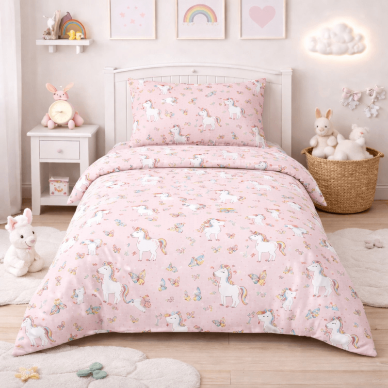 Παιδικά Σετ Σεντόνια Μονά Fairy Unicorn Παιδικά Σετ Σεντόνια Μονά Fairy Unicorn