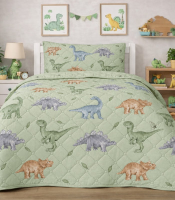 Παιδικό Κουβερλί Μονό Σετ Dinosaurs Παιδικό Κουβερλί Μονό Σετ Dinosaurs