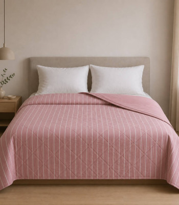 Κουβερλι Υπέρδιπλα 220x240 Stripe Dusty Rose Κουβερλι Υπέρδιπλα 220x240 Stripe Dusty Rose
