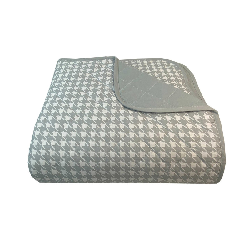 Κουβερλι Υπέρδιπλα 220x240 Pied De Poule Grey Κουβερλι Υπέρδιπλα 220x240 Pied De Poule Grey