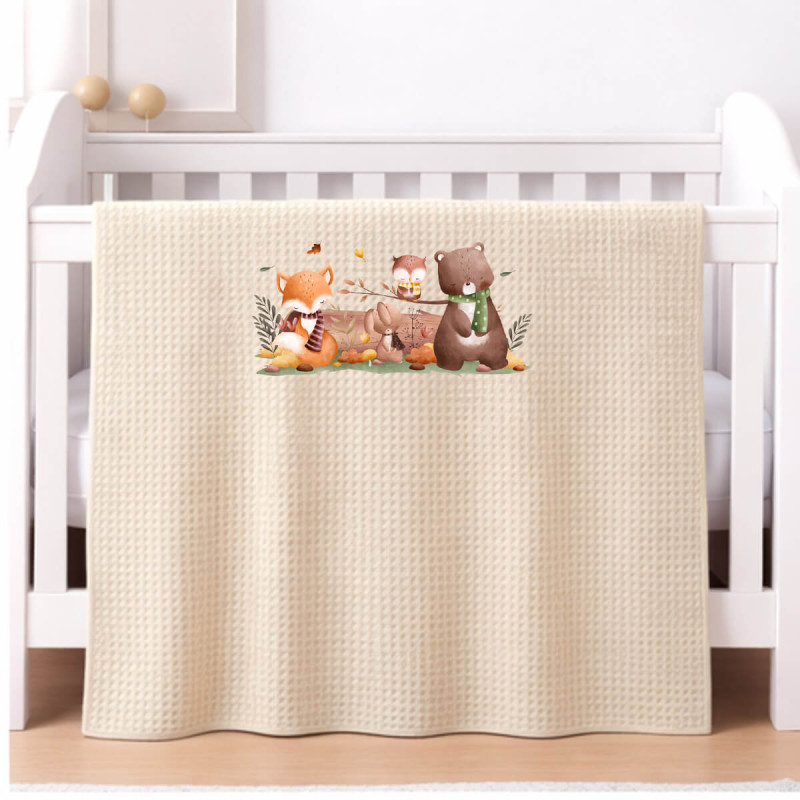 Βρεφική Κουβέρτα Πικέ Κούνιας 110 Χ 140 Beige Βρεφική Κουβέρτα Πικέ Κούνιας 110 Χ 140 Beige