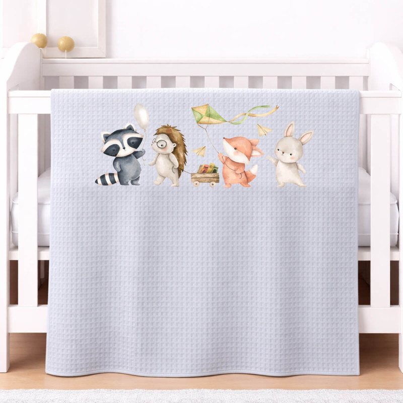 Βρεφική Κουβέρτα Πικέ Κούνιας 110 Χ 140 Light Grey Βρεφική Κουβέρτα Πικέ Κούνιας 110 Χ 140 Light Grey