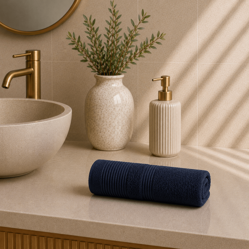 Πετσέτα Χεριών 30×50 Navy Blue Πετσέτα Χεριών 30×50 Navy Blue