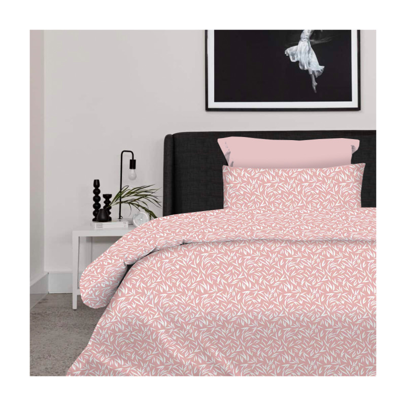 Σετ Σεντόνια 2Χ(1.75Χ2,60) + 1Χ(52Χ72) Emelia Dusty Rose