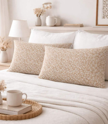 Μαξιλαροθήκες 2 τεμ (52x72) Emelia Beige Μαξιλαροθήκες 2 τεμ (52x72) Emelia Beige