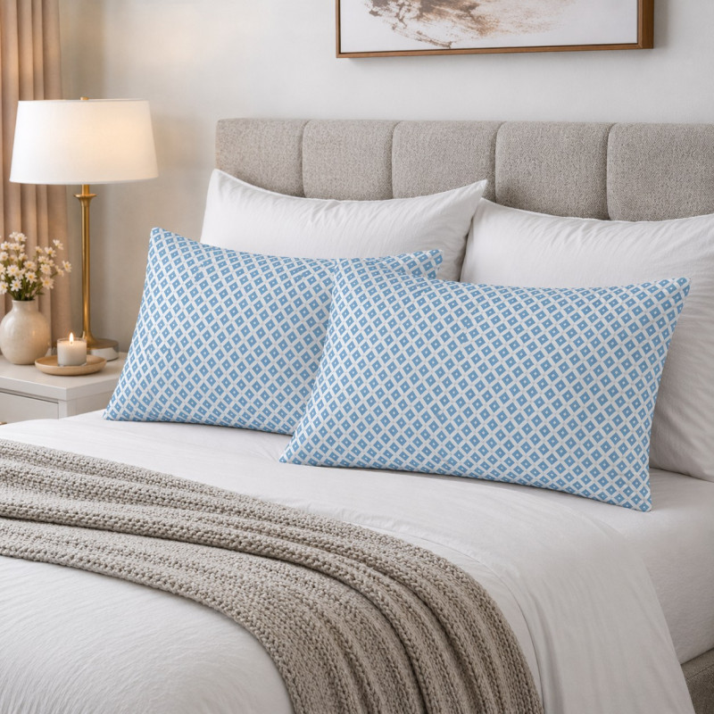 Μαξιλαροθήκες 2 τεμ (52x72) Ariel Blue Μαξιλαροθήκες 2 τεμ (52x72) Ariel Blue