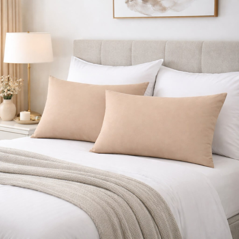 Μαξιλαροθήκες 2 τεμ (52x72) Beige Μαξιλαροθήκες 2 τεμ (52x72) Beige