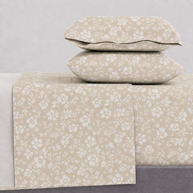 Σεντόνια Υπέρδιπλα Σετ 2Χ(2,45Χ2,60) + 2Χ(52Χ72) Emily Beige