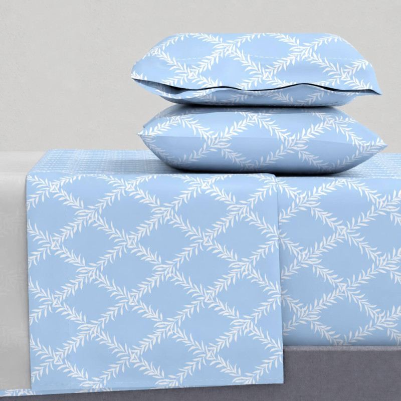 Σεντόνια Υπέρδιπλα Σετ 2Χ(2,45Χ2,60) + 2Χ(52Χ72) Lucia Blue