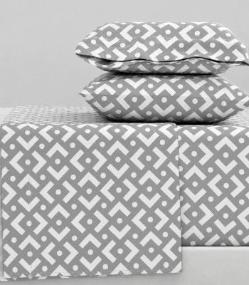 Σεντόνια King Size (ΣΕΤ) 2Χ(2,60Χ2,80)+2Χ(52Χ72) Chiara Grey