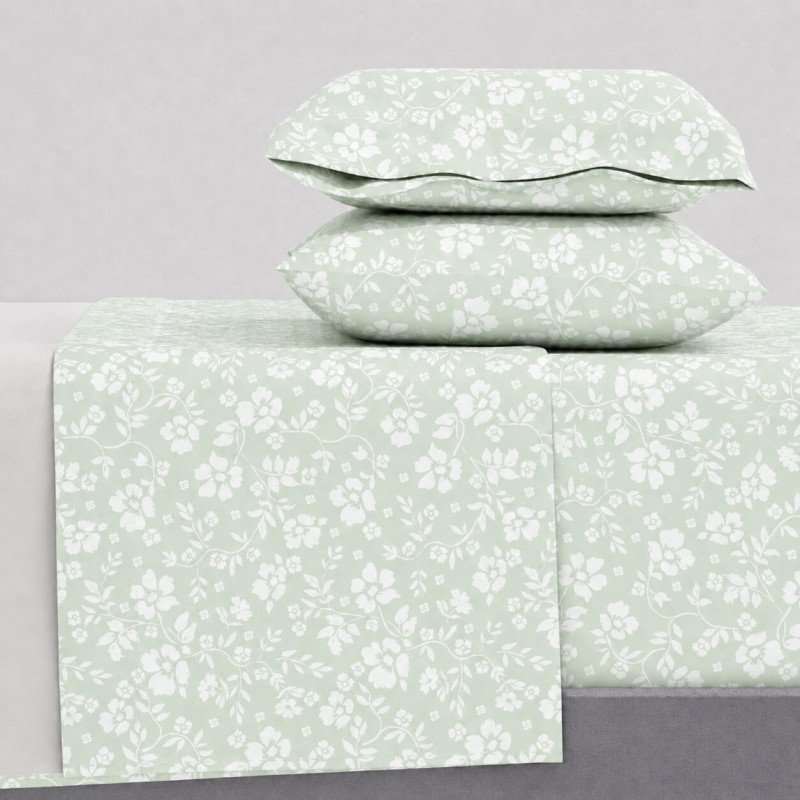 Σεντόνια King Size (ΣΕΤ) 2Χ(2,60Χ2,80)+2Χ(52Χ72) Emily Olive