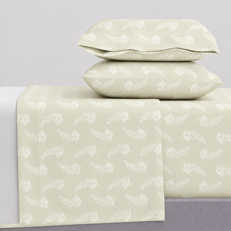 Σεντόνια King Size (ΣΕΤ) 2Χ(2,60Χ2,80)+2Χ(52Χ72) Vivian Beige