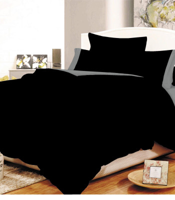 Σετ Σεντόνια ΚΟΜΒΟΣ Cotton Line Black - Grey Μονόχρωμα με Φάσα Μονά με λάστιχο 100x200+20 Σετ Σεντόνια ΚΟΜΒΟΣ Cotton Line Black - Grey Μονόχρωμα με Φάσα Μονά με λάστιχο 100x200+20