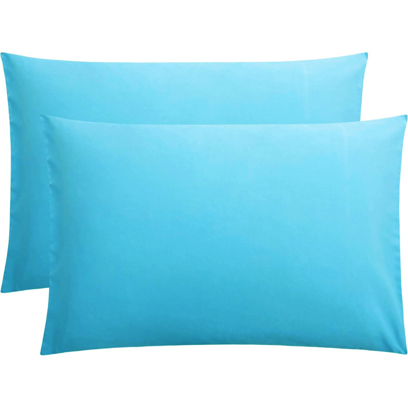 Ζεύγος Μαξιλαροθήκες Le Blanc Μονόχρωμες Turquoise 50Χ70 Ζεύγος Μαξιλαροθήκες Le Blanc Μονόχρωμες Turquoise 50Χ70