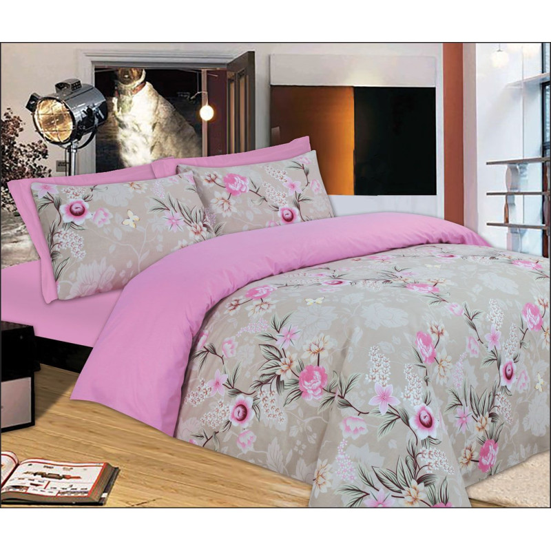 Σετ Σεντόνια Le Blanc Premium Pink Rose Μονά με λάστιχο 100x200+33 Σετ Σεντόνια Le Blanc Premium Pink Rose Μονά με λάστιχο 100x200+33