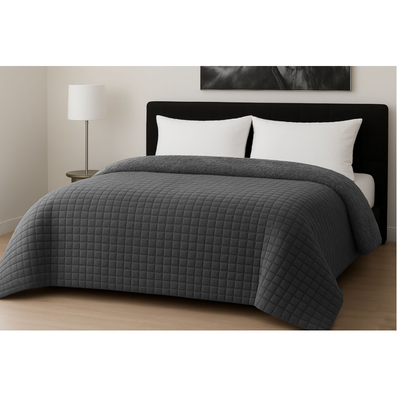 Κουβερτοπάπλωμα Le Blanc Flannel Comfort Υπέρδιπλο 220Χ240 700gsm RIB CUT Dark Grey Κουβερτοπάπλωμα Le Blanc Flannel Comfort Υπέρδιπλο 220Χ240 700gsm RIB CUT Dark Grey