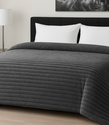 Κουβερτοπάπλωμα Le Blanc Flannel Comfort Υπέρδιπλο 220Χ240 700gsm RIB Dark Grey Κουβερτοπάπλωμα Le Blanc Flannel Comfort Υπέρδιπλο 220Χ240 700gsm RIB Dark Grey