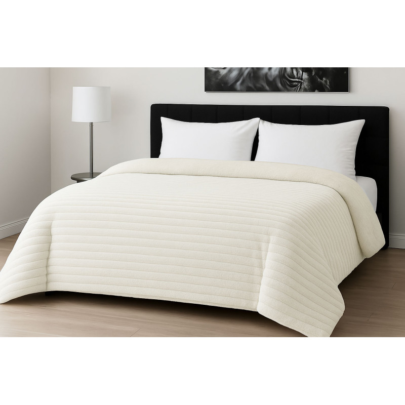 Κουβερτοπάπλωμα Le Blanc Flannel Comfort Υπέρδιπλο 220Χ240 700gsm RIB Ivory Κουβερτοπάπλωμα Le Blanc Flannel Comfort Υπέρδιπλο 220Χ240 700gsm RIB Ivory