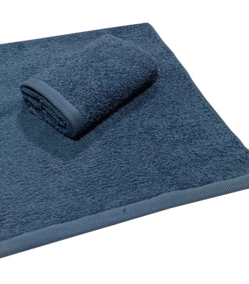 Πετσέτα ΚΟΜΒΟΣ Πεννιέ PLAIN LINE 500γρ/μ2 DARK BLUE Χειρός 30x50