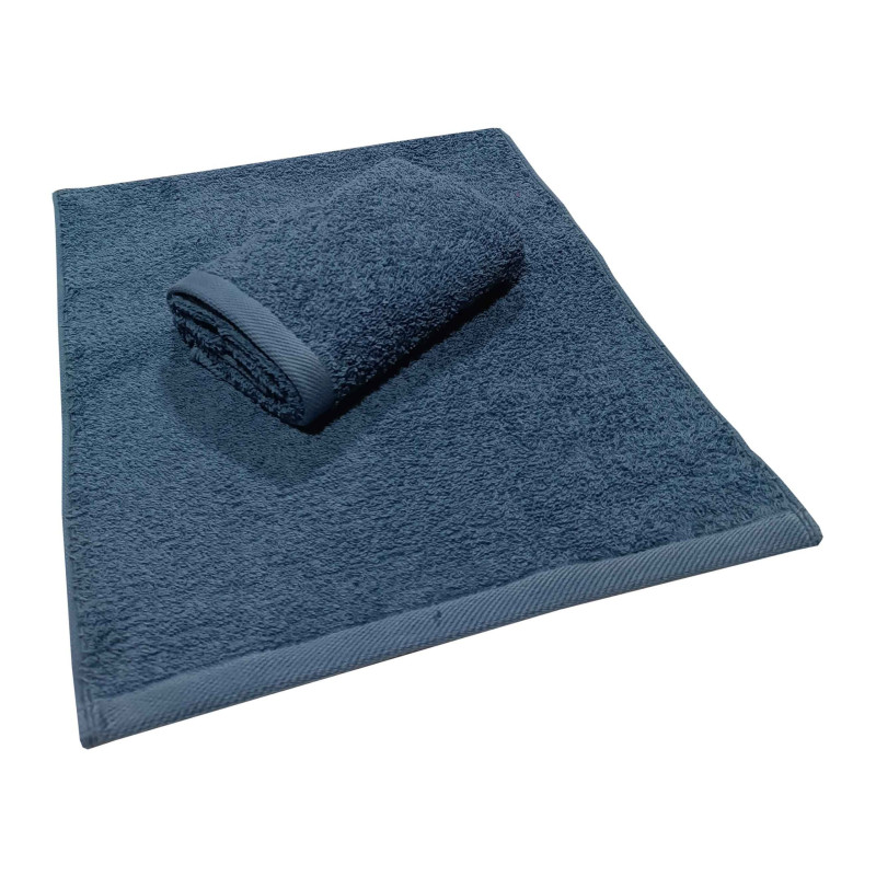 Πετσέτα ΚΟΜΒΟΣ Πεννιέ PLAIN LINE 500γρ/μ2 DARK BLUE Χειρός 30x50