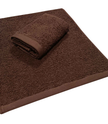 Πετσέτα ΚΟΜΒΟΣ Πεννιέ PLAIN LINE 500γρ/μ2 BROWN Χειρός 30x50