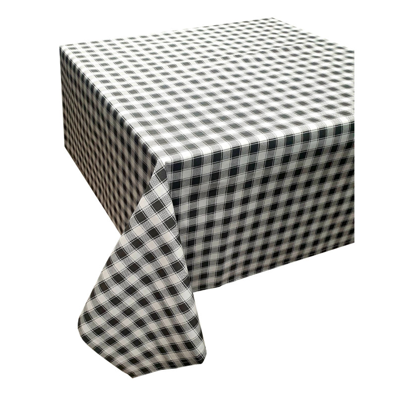 Τραπεζομάντηλο ΚΟΜΒΟΣ Καρό Polycotton Design-1 Grey 140x220 Τραπεζομάντηλο ΚΟΜΒΟΣ Καρό Polycotton Design-1 Grey 140x220