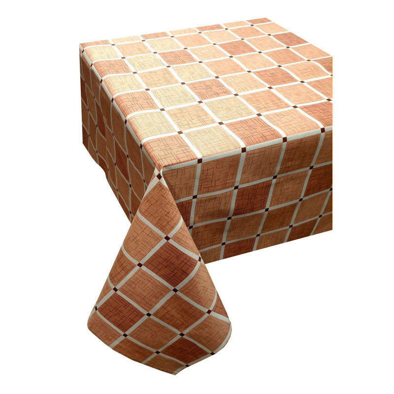 Τραπεζομάντηλο ΚΟΜΒΟΣ Καρό Polycotton Design-2 Beige 140x220 Τραπεζομάντηλο ΚΟΜΒΟΣ Καρό Polycotton Design-2 Beige 140x220