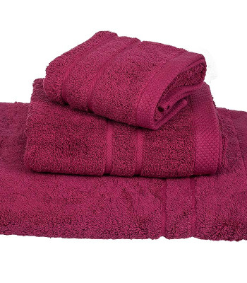 Σετ Πετσέτες 3 τμχ Le Blanc Πεννιέ 600γρ/μ2 Crimson (40x60, 50x95, 80x145)