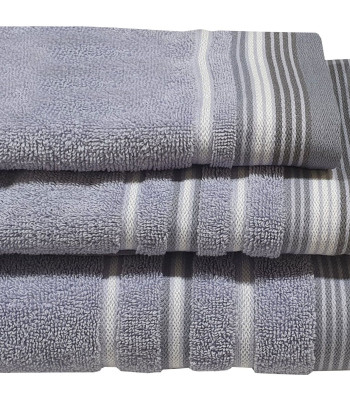 Πετσέτα ΚΟΜΒΟΣ Satin Stripe Πεννιέ 450γρ/m2 100% Cotton Προσώπου Levanda 50x90