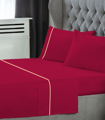 Σετ Σεντόνια Le Blanc Μονόχρωμα με Φυτίλι Polycotton 50/50 TC144 Cherry Μονά 170x270 Σετ Σεντόνια Le Blanc Μονόχρωμα με Φυτίλι Polycotton 50/50 TC144 Cherry Μονά 170x270