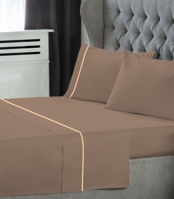 Σετ Σεντόνια Le Blanc Μονόχρωμα με Φυτίλι Polycotton 50/50 TC144 Light Brown Μονά 170x270 Σετ Σεντόνια Le Blanc Μονόχρωμα με Φυτίλι Polycotton 50/50 TC144 Light Brown Μονά 170x270