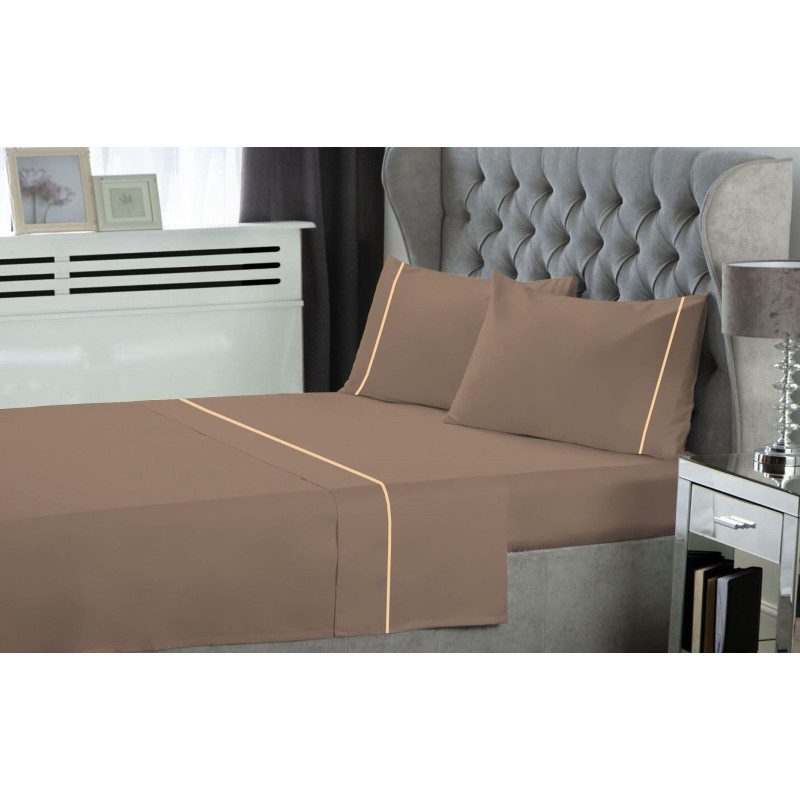 Σετ Σεντόνια LeBlanc Μονόχρωμα με Φυτίλι Polycotton 50/50 TC144 Light Brown Υπέρδιπλα 240x270 Σετ Σεντόνια LeBlanc Μονόχρωμα με Φυτίλι Polycotton 50/50 TC144 Light Brown Υπέρδιπλα 240x270