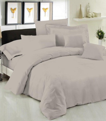 Σεντόνι Μεμονομένο LeBlanc Μονόχρωμο Polycotton 50/50 TC144 Light Grey Μονό με λάστιχο 100x200+35