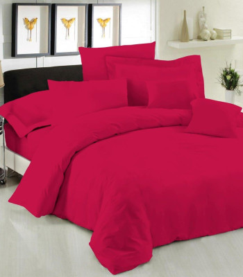 Σεντόνι Μεμονομένο LeBlanc Μονόχρωμο Polycotton 50/50 TC144 Cherry Μονό με λάστιχο 100x200+35