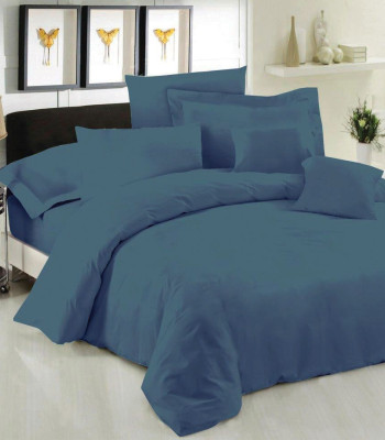 Σεντόνι Μεμονομένο LeBlanc Μονόχρωμο Polycotton 50/50 TC144 Dusty Blue Υπέρδιπλο 245x270