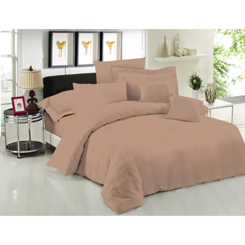 Ζεύγος Μαξιλαροθήκες Φάκελος LeBlanc Μονόχρωμες Polycotton 50/50 TC144 Light Brown 50x70 Ζεύγος Μαξιλαροθήκες Φάκελος LeBlanc Μονόχρωμες Polycotton 50/50 TC144 Light Brown 50x70