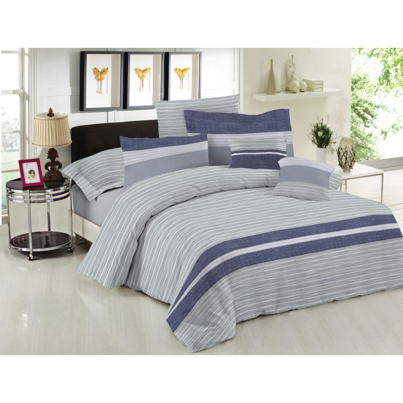 Σετ Πάπλωμα Le Blanc Premium Cotton 100% Brooklyn Ice Υπέρδιπλο 220x240