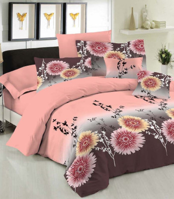 Σετ Κουβερλί Le Blanc Premium Cotton 100% Chrysanthemum Peach Μονό 160x240