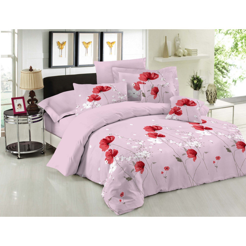 Σετ Κουβερλί Le Blanc Premium Cotton 100% Anemone Pink Μονό 160x240