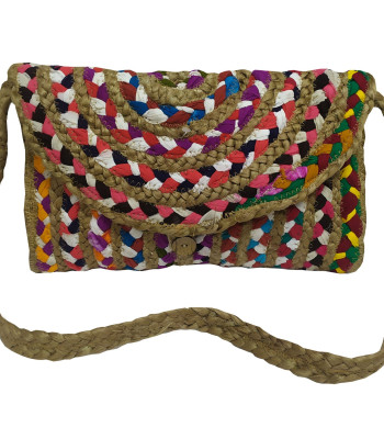 Τσάντα Θαλάσσης ΚΟΜΒΟΣ 50% Γιούτα - 50% Βαμβάκι Multicolor 25x35 - Design 3 Τσάντα Θαλάσσης ΚΟΜΒΟΣ 50% Γιούτα - 50% Βαμβάκι Multicolor 25x35 - Design 3