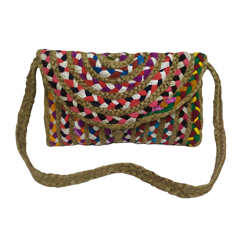 Τσάντα Θαλάσσης ΚΟΜΒΟΣ 50% Γιούτα - 50% Βαμβάκι Multicolor 25x35 - Design 3 Τσάντα Θαλάσσης ΚΟΜΒΟΣ 50% Γιούτα - 50% Βαμβάκι Multicolor 25x35 - Design 3